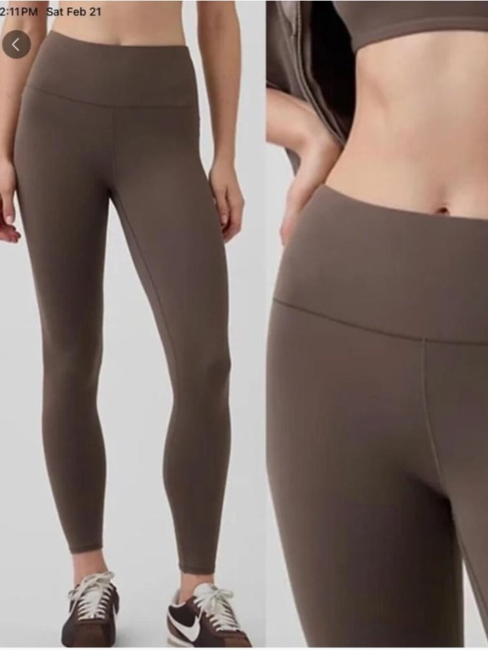 Abercrombie & Fitch YPB Tan High Waisted 7/8 Leggings